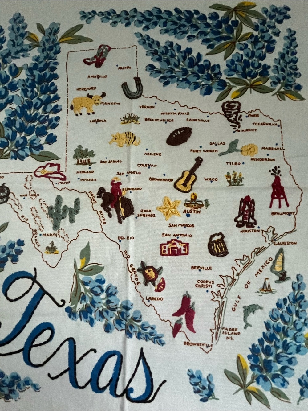 Urban Outfitters ( Home ) TEXAS Tapestry 🐄🐄🐄🐄🐄🐄🐄🐄🐄🐄 NWT - Picture 2 of 12